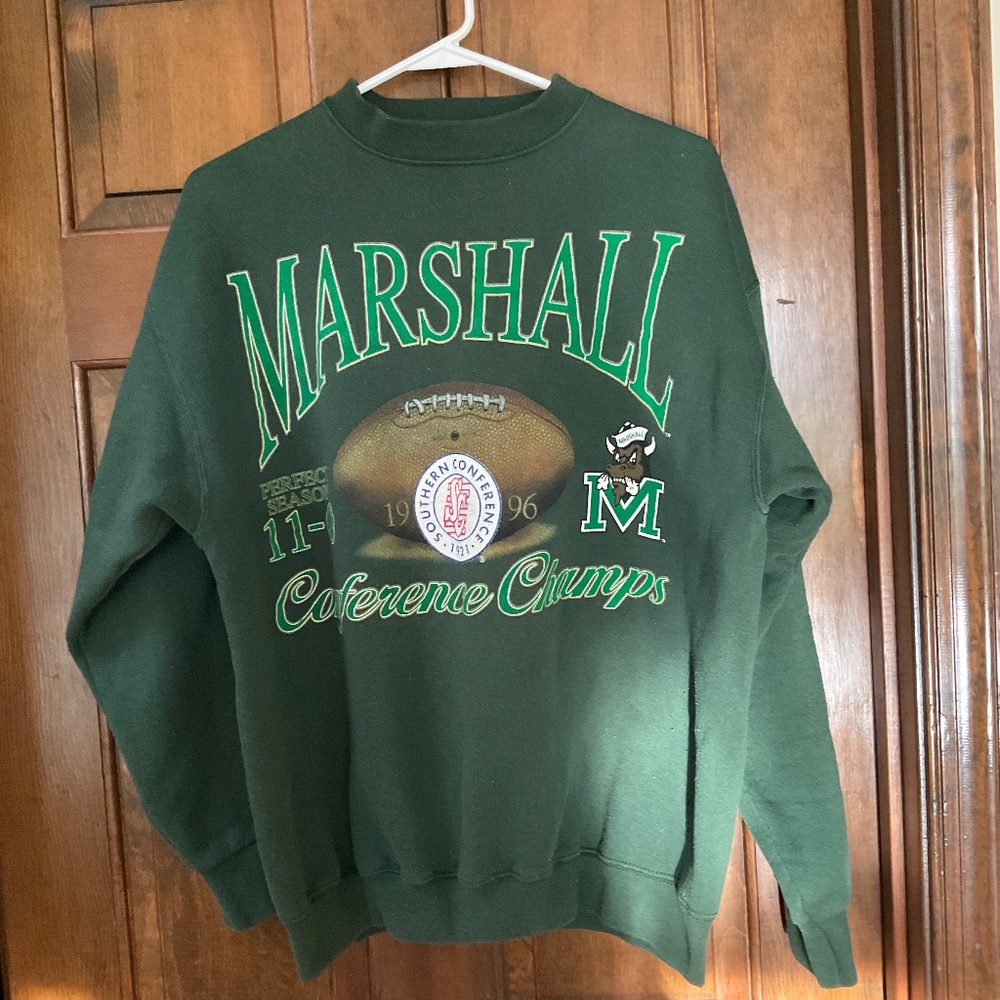 Marshall University unisex sweatshirt, dark green, large
